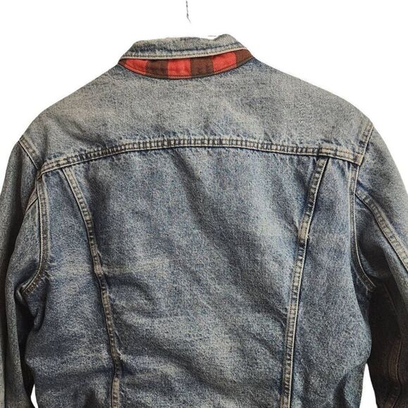 Vintage Levi's Aged Broken in Blanket Lined Dreamy Unisex Trucker Jacket 80s Siz - Picture 11 of 16